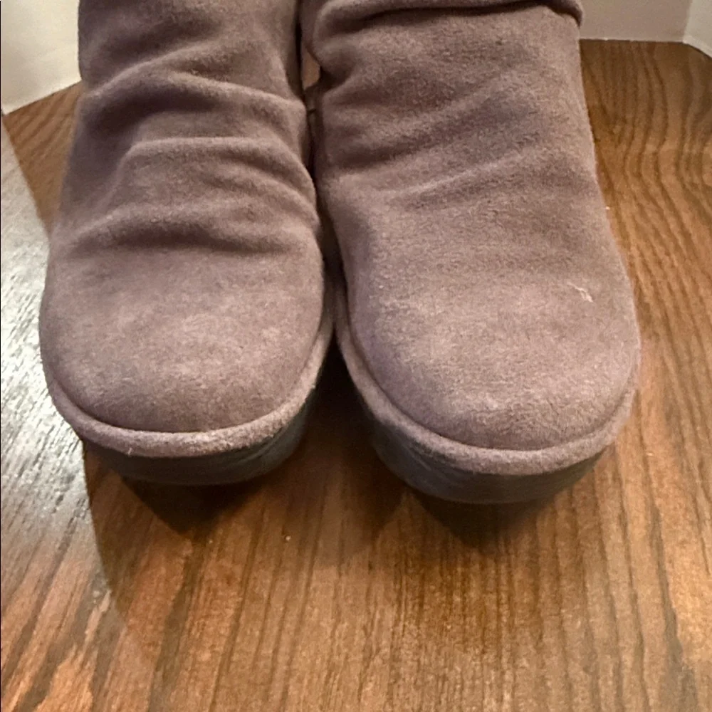 Fly London gray Suede Yama Wedge Ankle Bootie. Eu size 39. US size 8-8.5
